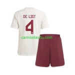 Camisolas de futebol Bayern München Matthijs de Ligt 4 Criança Equipamento 3ª 2023/24 Manga Curta